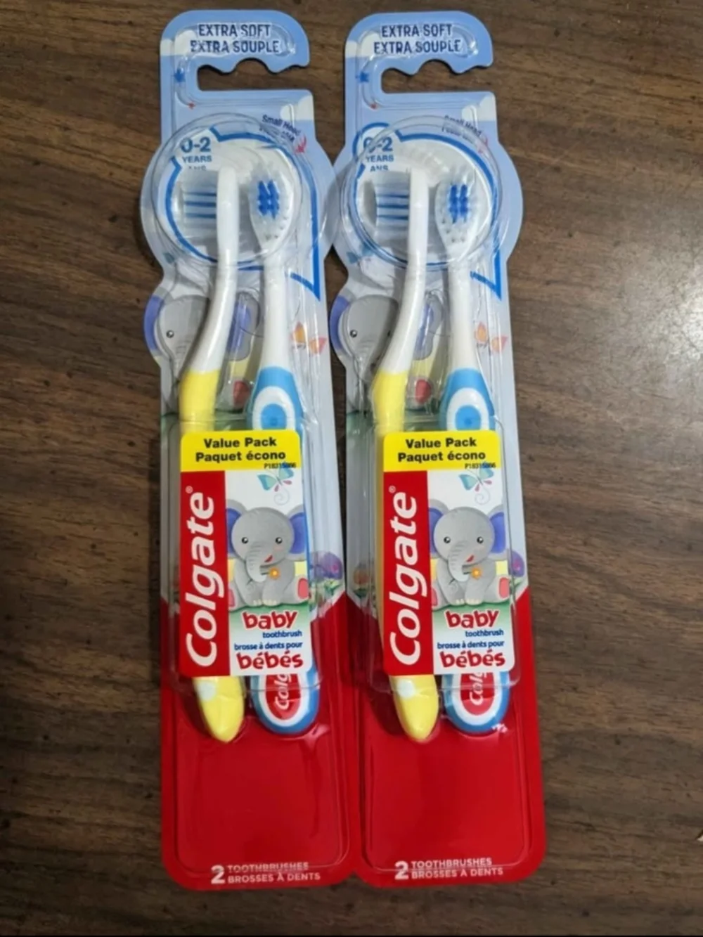 Colgate Baby Toothbrush Value Pack - White, Blue & Yellow (2 Pack)